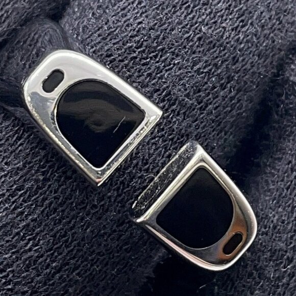 HERMES Etrier Ring Size T62 Metal/Lacquer Black H100060FJ0360 - Picture 6 of 11